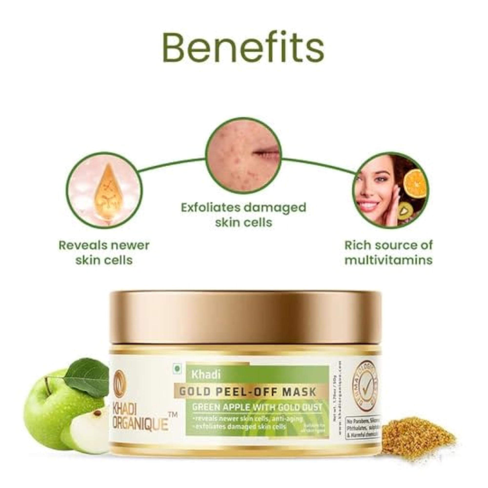 Gold Face Massage Gel & Peel-Off Mask Combo